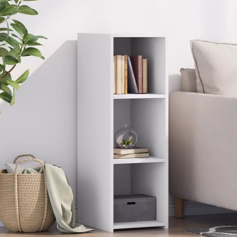Credenza bianca moderna vidaXL in legno multistrato da appendere a parete L: 30 cm, P: 41 cm, H: 93 cm