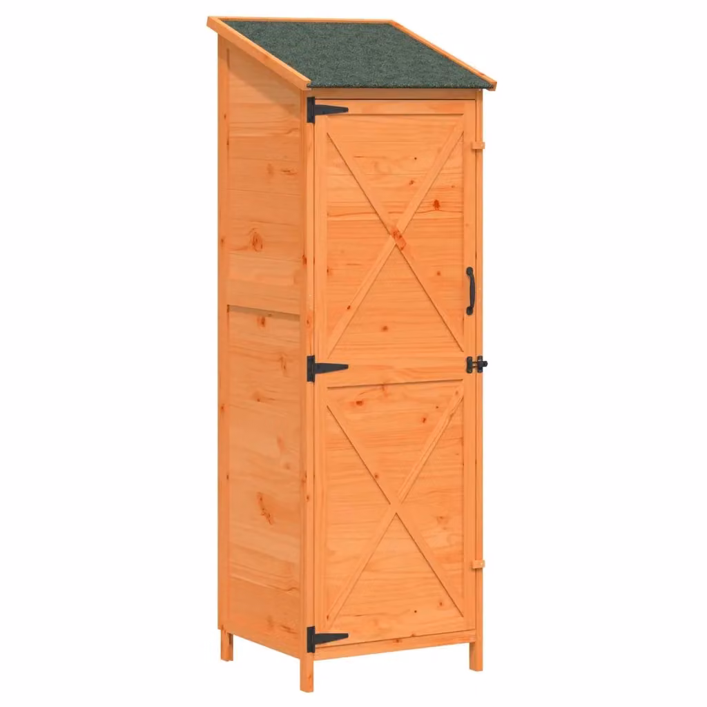 Capanno da giardino moderno vidaXL marrone con serratura e ventilazione laterale L: 59,5 cm, P: 56,0 cm, H: 176,5 cm – 2