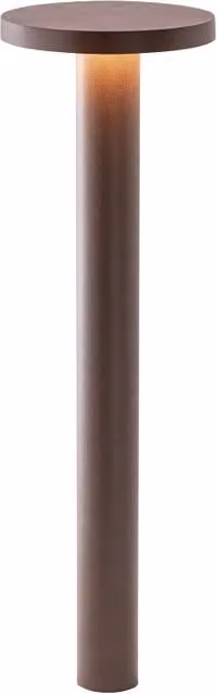 Bollard LED Tiberio di Rossini Illuminazione, finitura Corten marrone, 10W, 3000K, IP65, Altezza: 75 cm – 1