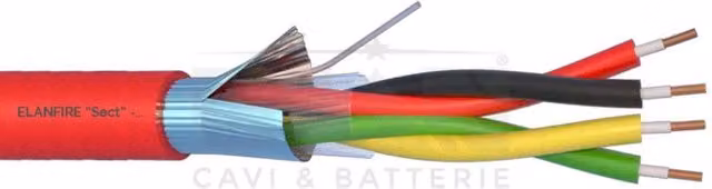 Matassa di cavo antincendio Elan Elanfire TW con schermo 2x2x8/10 multicolore 100 m