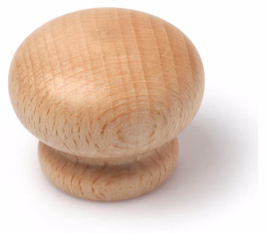Maniglia per mobile in faggio, diametro 40 mm, design naturale e presa confortevole. - Rei