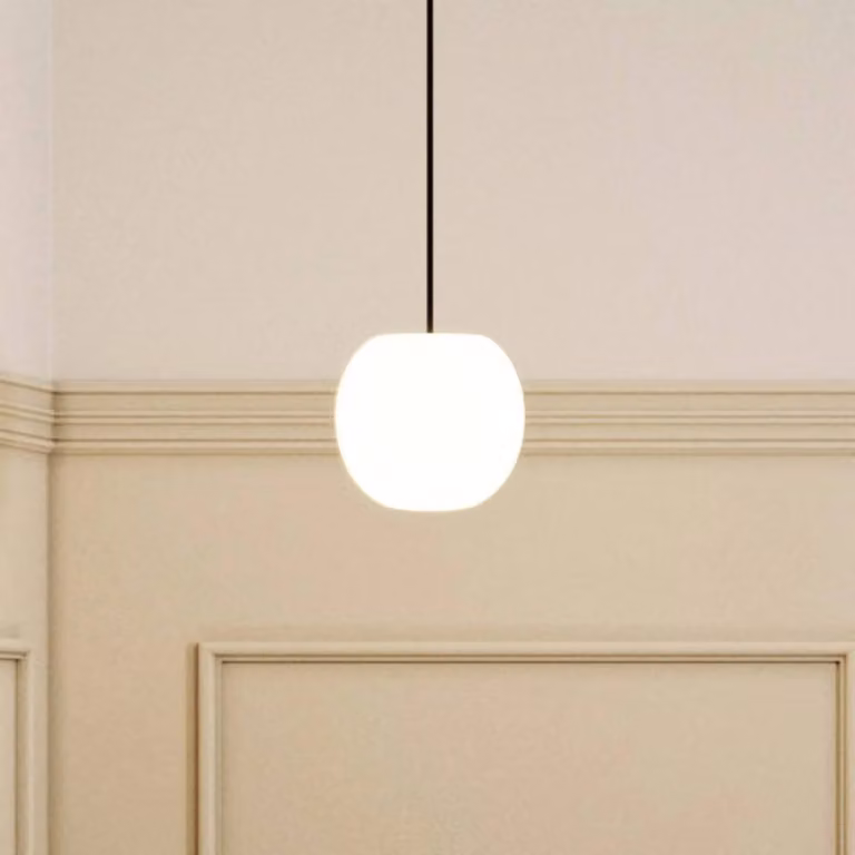 Casablanca Lampada a sospensione Acai, dimmerabile, Bianco / Opale, Soggiorno / Sala da pranzo, Vetro, Lampada a sospensione