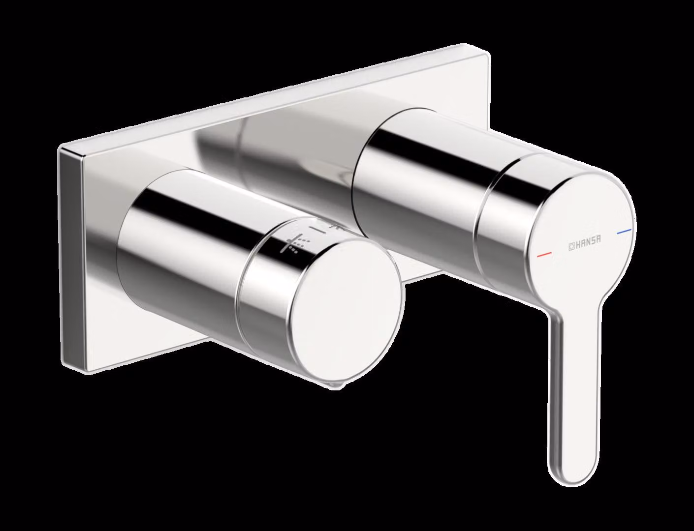 HANSA HANSADESIGNO Style Mitigeur de bain et douche, pour corps dencastrement, chrome, 44519583, 44519583