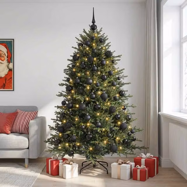 Albero di Natale artificiale con palline 240 cm 300 LED 3466423