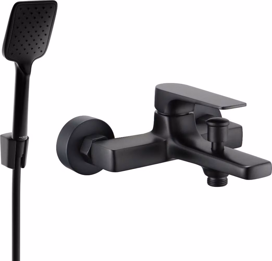 Mexen Lynx R62 rubinetto per vasca con set doccia, nero - 74593R62-70