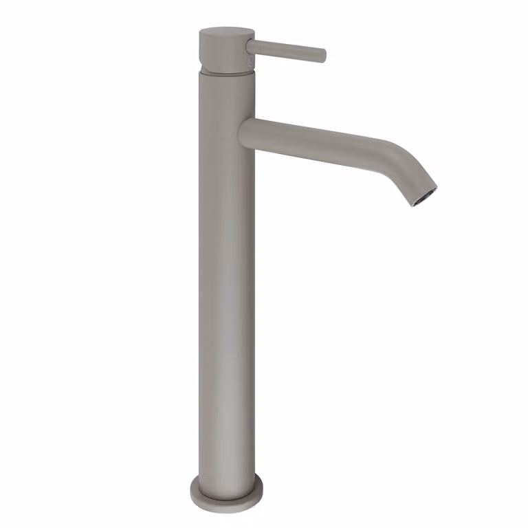Miscelatore Moderno Alto per Lavabo Monoforo - Grigio
