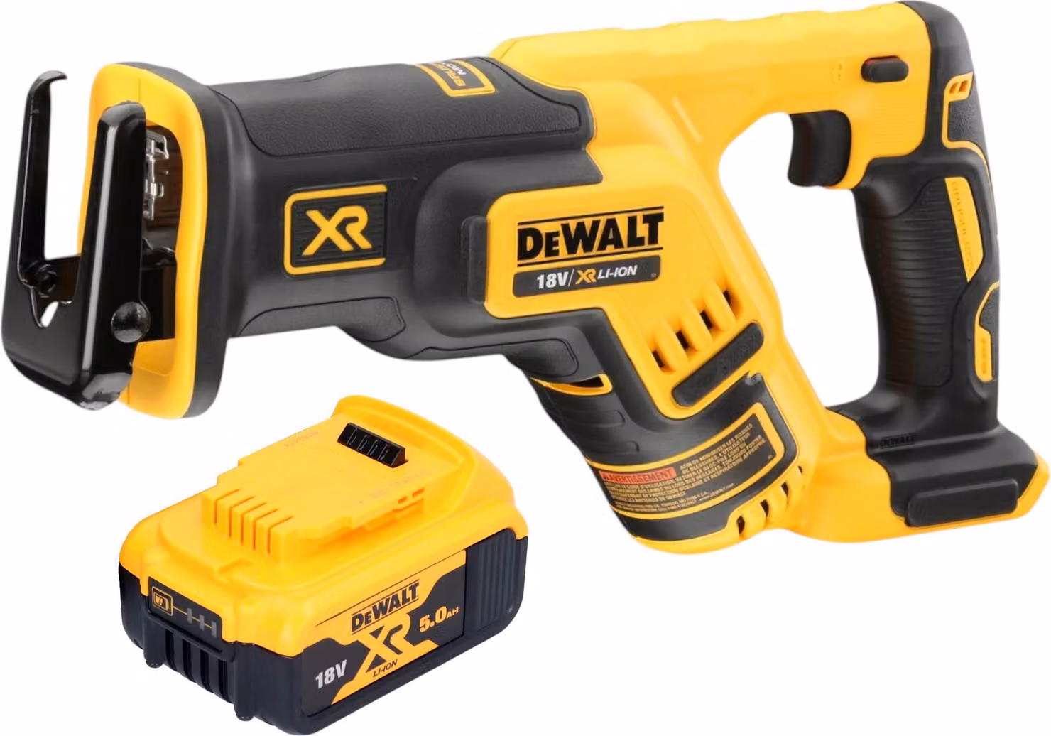 Sega a gattoparo a batteria DeWalt DCS 367 N 18 V Brushless + 1 batteria 5,0 Ah - senza caricabatterie