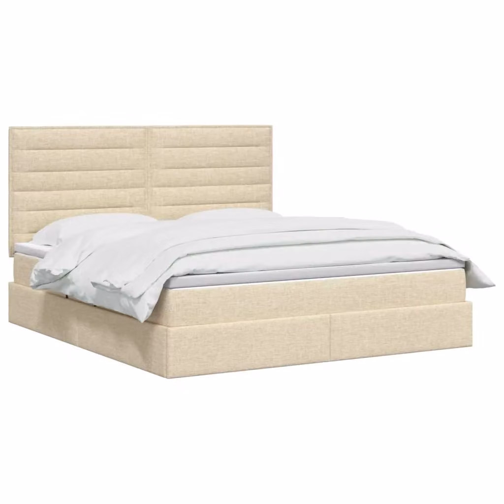 Letto con contenitore e materasso vidaXL color beige con illuminazione LED e porte USB L/P/H: 180 x 200 x 140 cm – 2