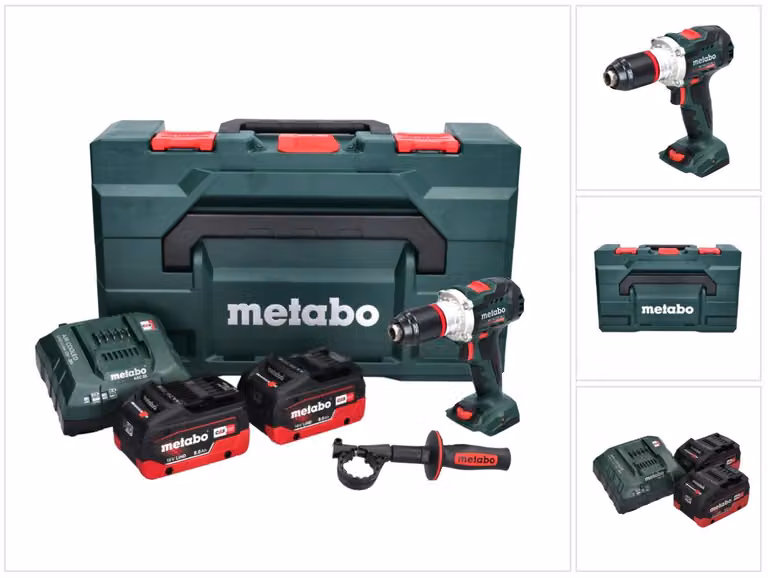 Metabo BS 18 LTX BL I Trapano avvitatore a batteria 18 V 130 Nm + 2x batteria 8,0 Ah + caricatore + metaBOX