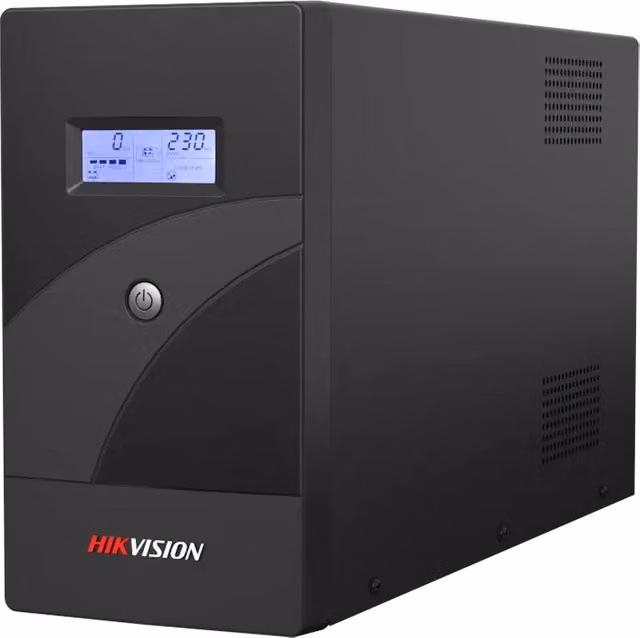UPS Hikvision DS-UPS3000-R Line Interactive 3000VA 1800W con 4 batterie 12V 9Ah, Nero