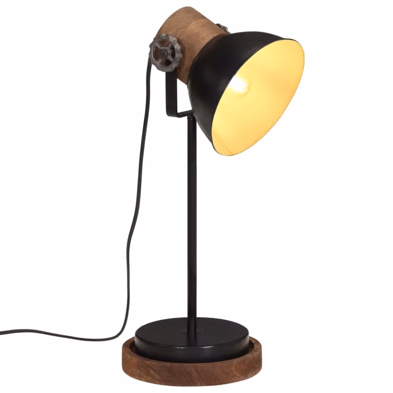 Maison Exclusive - Lampada da scrivania, 25 W, nera, 17x17x50 cm, attacco E27