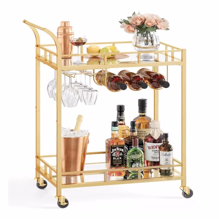 Carrello Cucina Portavivande, Dorato