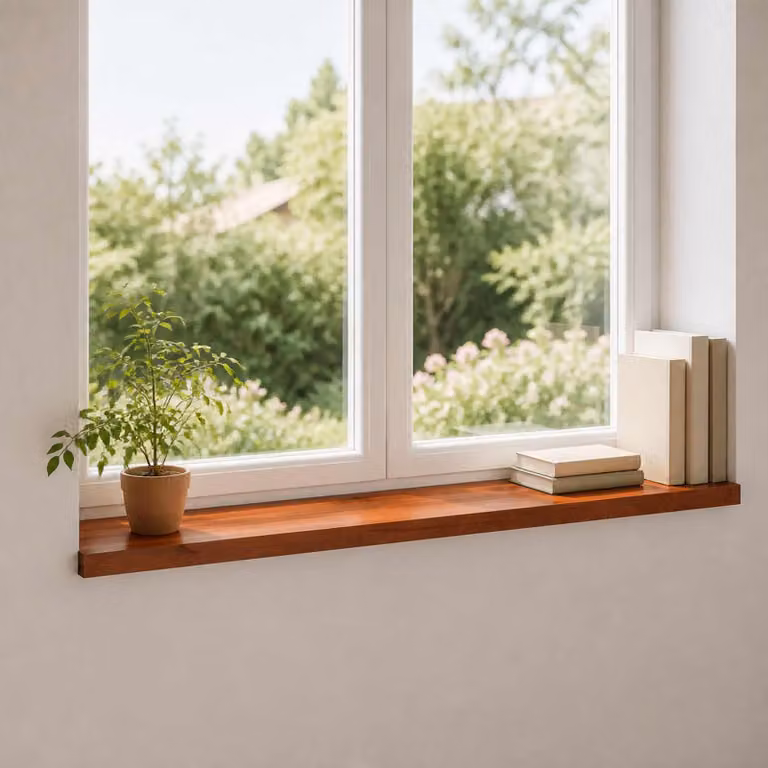 Set di 2 soglie per finestre vidaXL in legno marrone L 120 cm x P 25 cm x H 2 cm