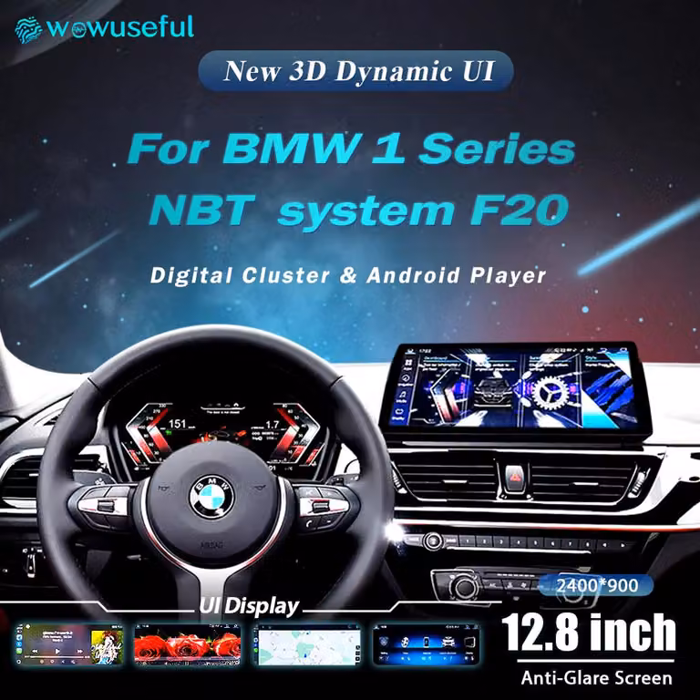 Cruscotto digitale - Schermo da 12,3 pollici - 8G/256G Android - Materiale plastico ABS - Per auto BMW, per il cruscotto