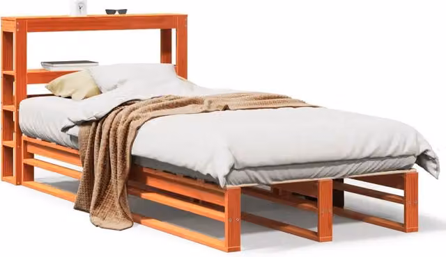 Letto singolo | Letto per adulti | Letto senza Materasso Marrone Cera 100x200 cm in Legno di Pino