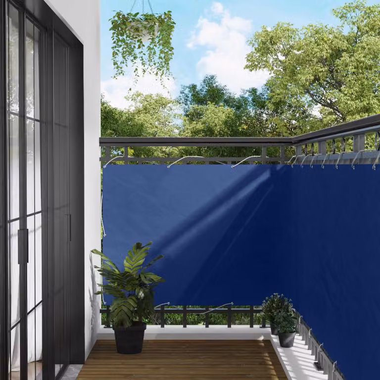 Schermo da balcone Blu 110 x 600 cm Tessuto Oxford