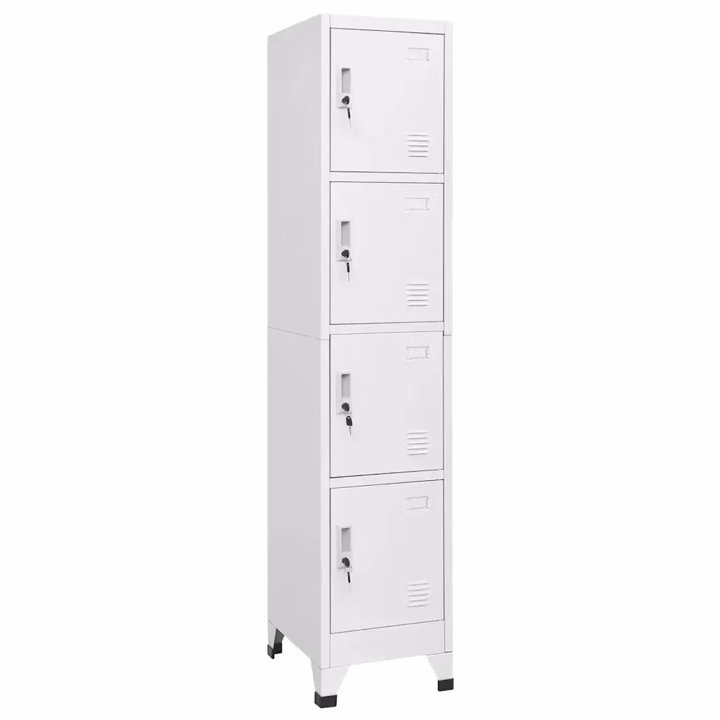 Armadietto a chiavi con 4 scomparti vidaXL in metallo con ante a battente, L: 38 cm, P: 45 cm, H: 180 cm – 2