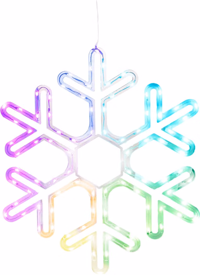 Decorazione MagicHome Natale, Fiocco di neve, 90xLED RGB, 50x0,6x43 cm