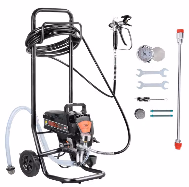 Spruzzatore a pressione zero - Apparecchio per spruzzare vernice - Pistola a spruzzo - Macchina per spruzzare vernice - Sistema di spruzzatura a pressione zero - Motore da 950 W