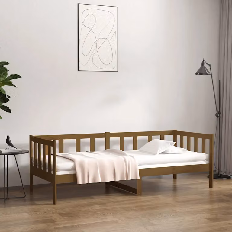 Dormeuse Ambra vidaXL in legno massello di pino color marrone L: 200 cm, P: 80 cm, H: 66 cm