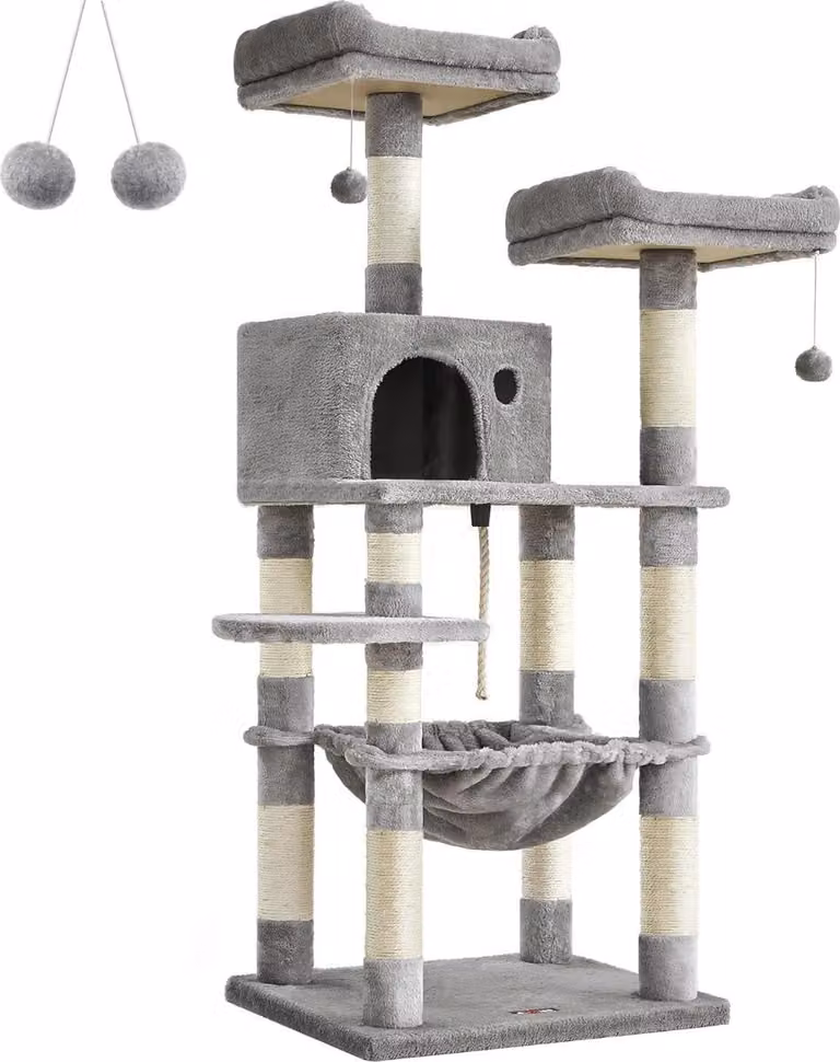 Artenat Albero per gatti Micka, 143 cm, grigio