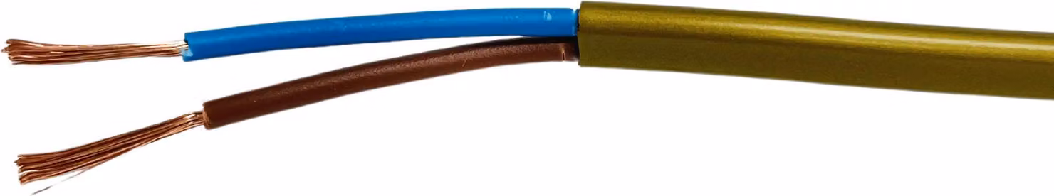 Cavo elettrico piatto GOLDEN H03VVH2F OMYp 300V 2x0,75 a trefoli piatti 1m