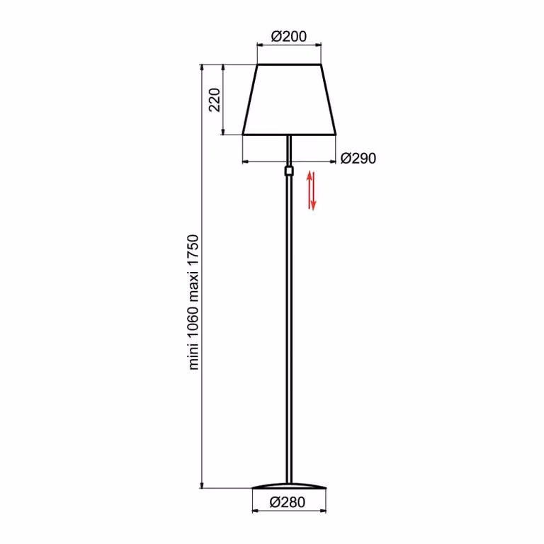 Aluminor Lampada da terra Store, Bianco / Opale, Soggiorno / Sala da pranzo, Metallo, Moderno, Lampada da terra