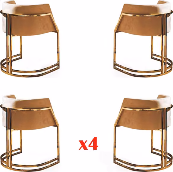 Küche Esszimmer Modern 4x Sessel Stuhl Edelstahl Stoff Polster Stühle Möbel