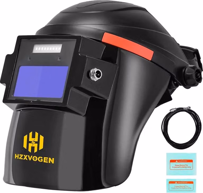 Casco per saldatura, oscuramento automatico, ampio campo visivo, HV009