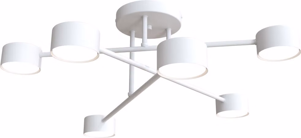 Lampada da soffitto minimalista bianca HALO 6xGX53 8W Emibig