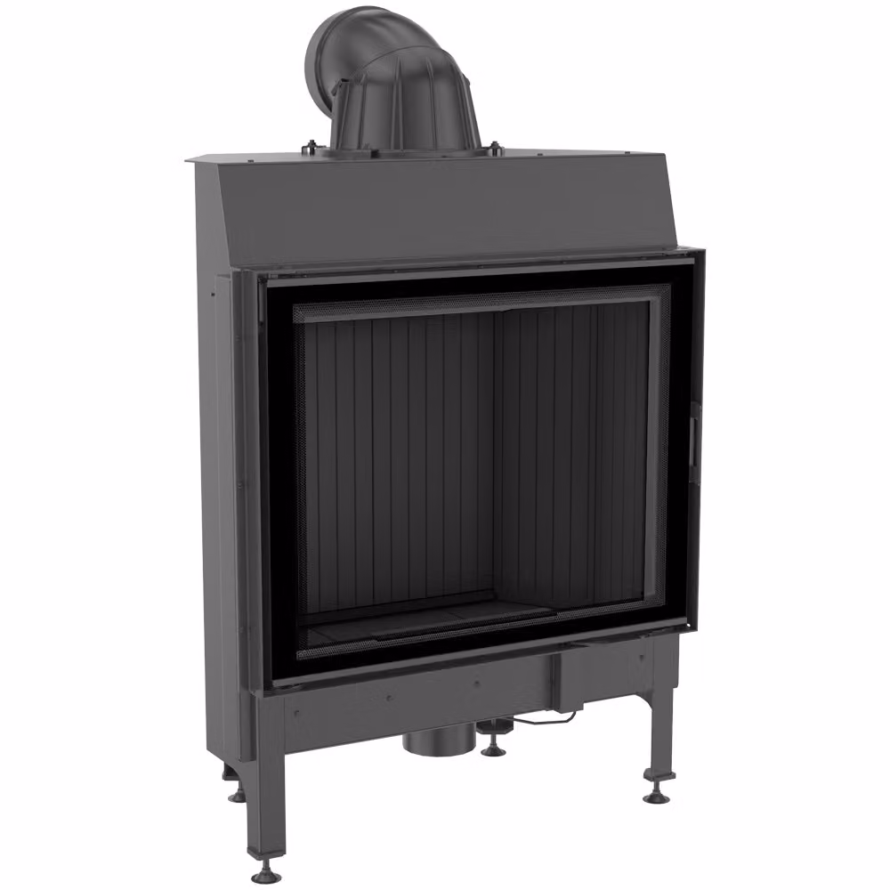 Inserto camino in acciaio KRATKI NADIA 13 kW Ø 200 rivestimento nero