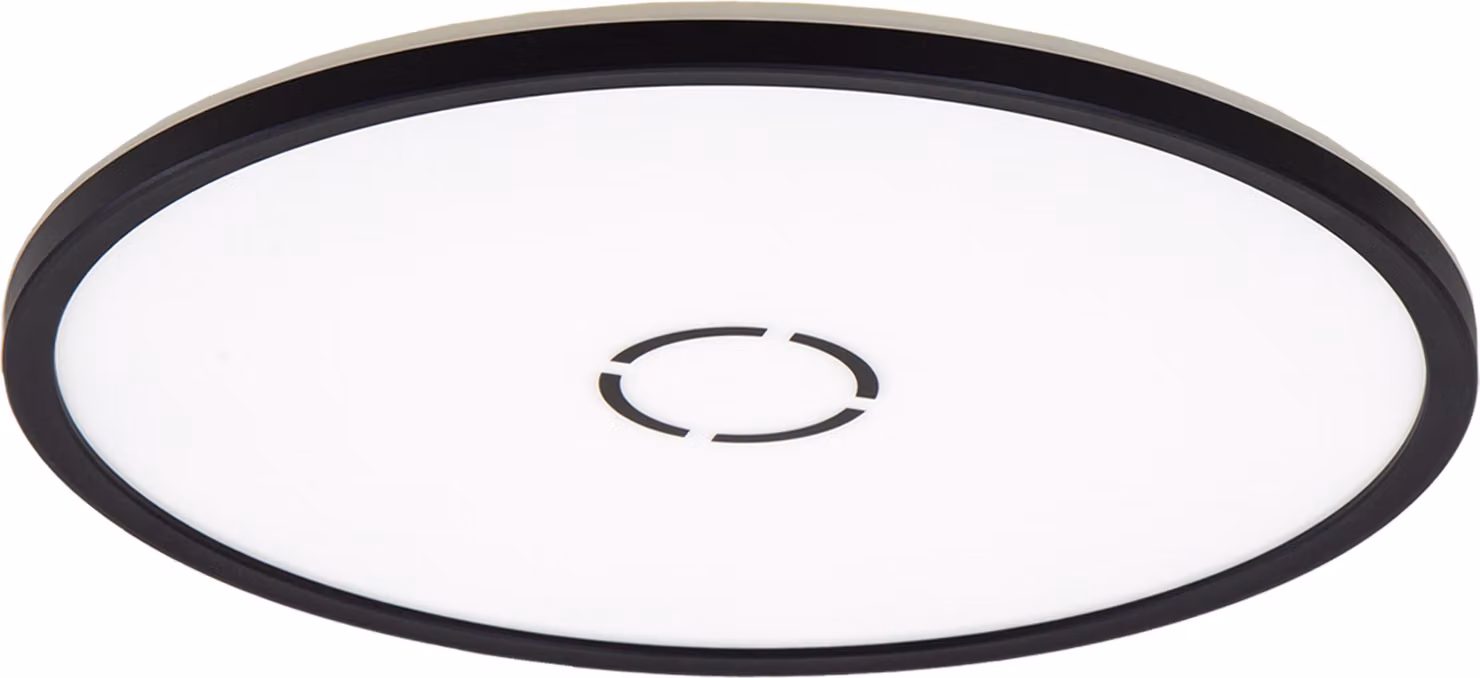 Lampada da soffitto a LED Lampada da soffitto ultrapiatta 22 W 4000K bianco-nero Ø 42cm Briloner