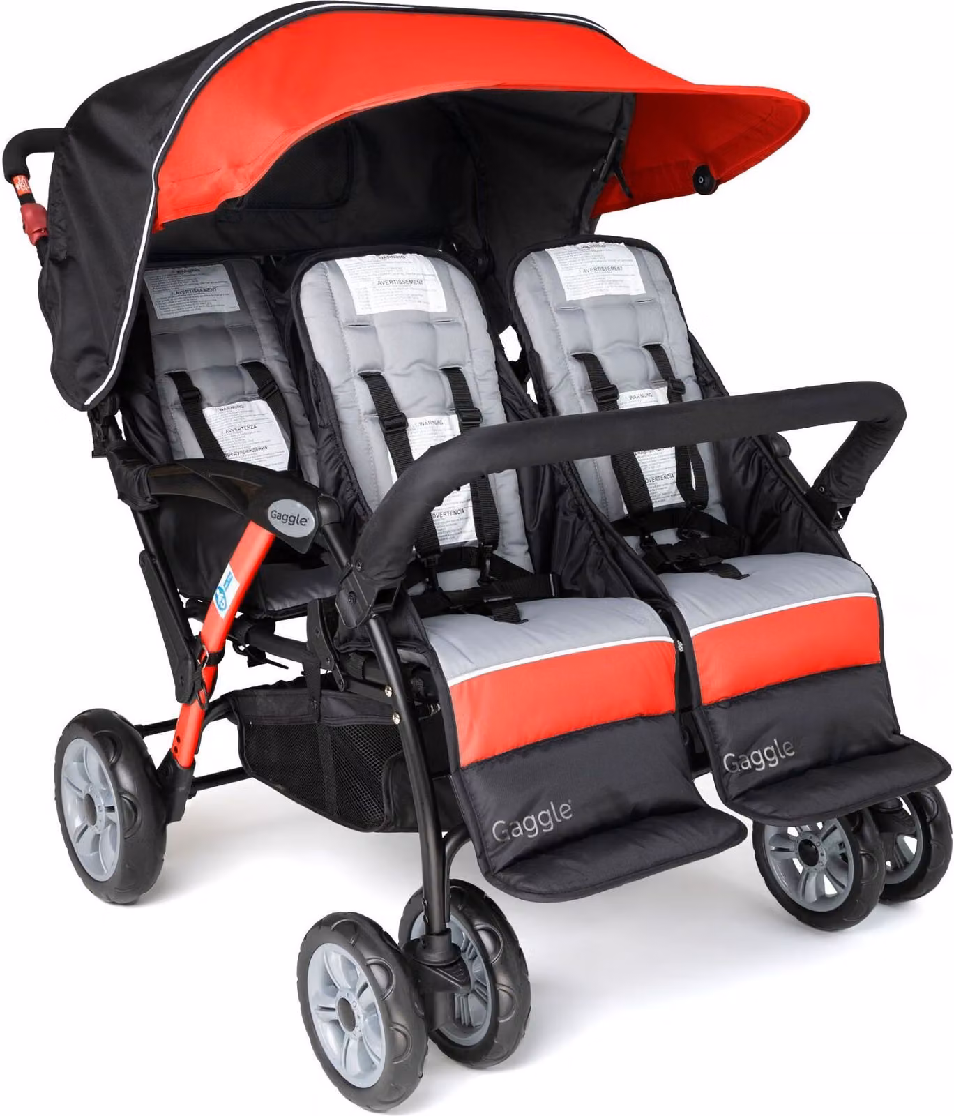 Gaggle passeggino Quad 4 posti rosso