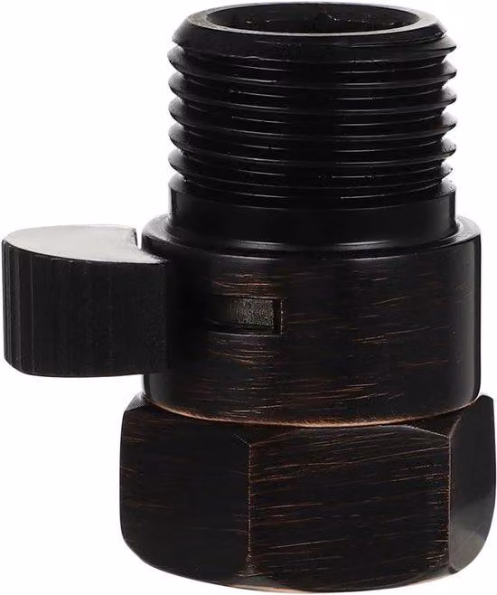 Doccetta regolabile da 1/2 pollice con funzione di interruzione del flusso d'acqua, adatta per bidet, soffione e doccetta a mano - colore nero