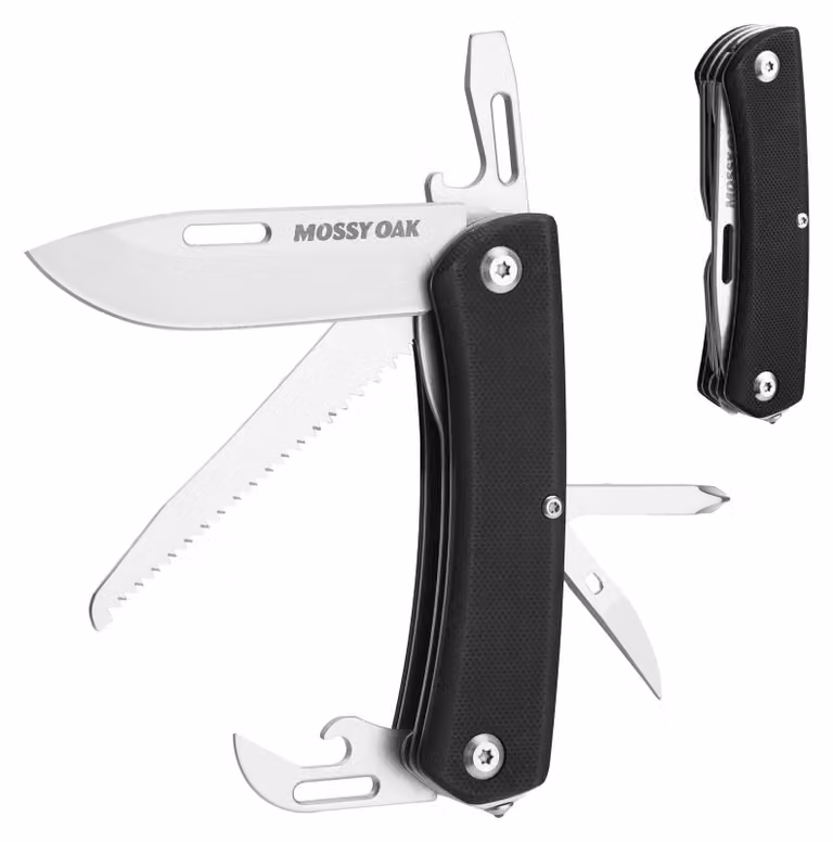 Coltello multifunzione 10-in-1, acciaio inossidabile, impugnatura in G10, 10 cm