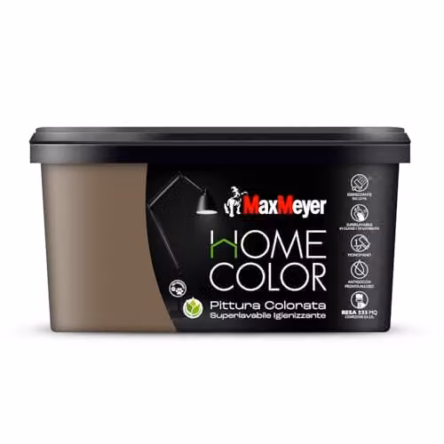 MaxMeyer Idropittura Interni Superlavabile Marron Glacè 2,5 L Opaco