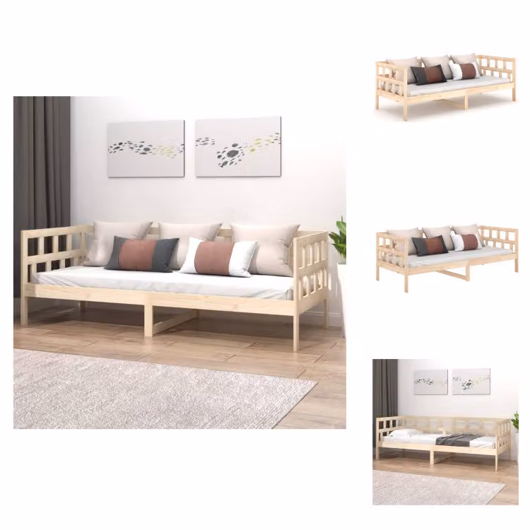 vidaXL Letto da giorno in pino massiccio 80x200 cm - Letti e strutture letto