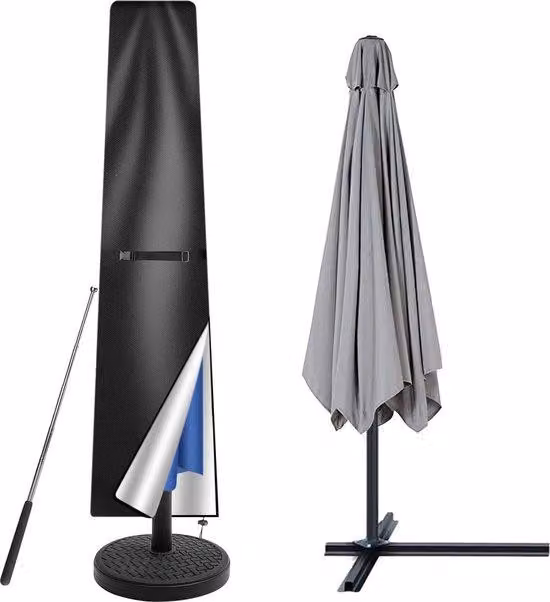 Copertura per ombrellone di grandi dimensioni, resistente alle intemperie, 2-3 m, resistente ai raggi UV, 190 x 30/50 cm