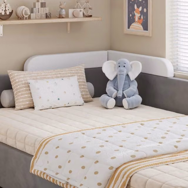 letto imbottito velluto grigio 90x200 cm