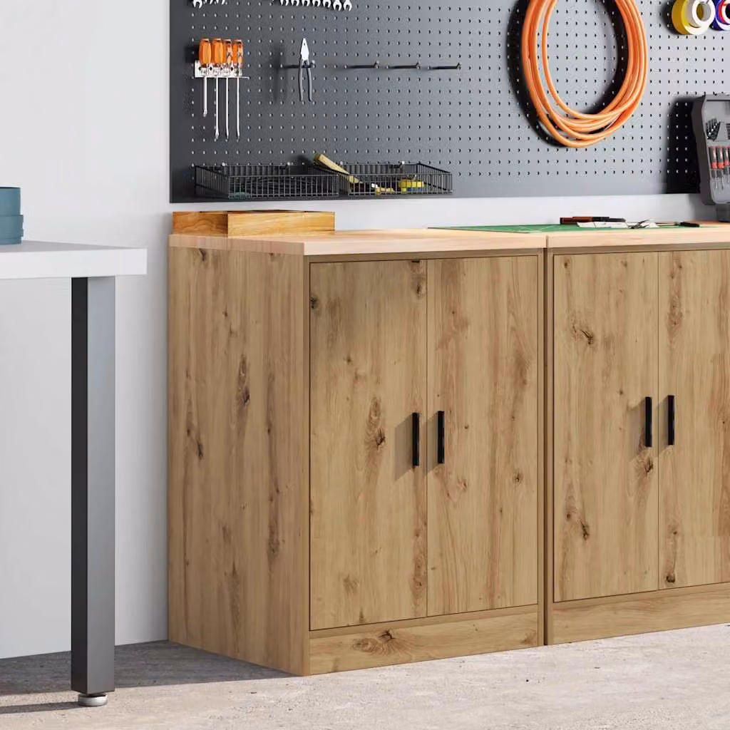 Armadietto da giardino vidaXL in legno di pino marrone, sospeso a parete, L: 60 cm, P: 51 cm, H: 85 cm