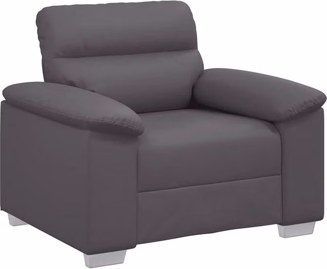 Poltrona | Sedia Relax Grigia 100x81x84 cm in Similpelle