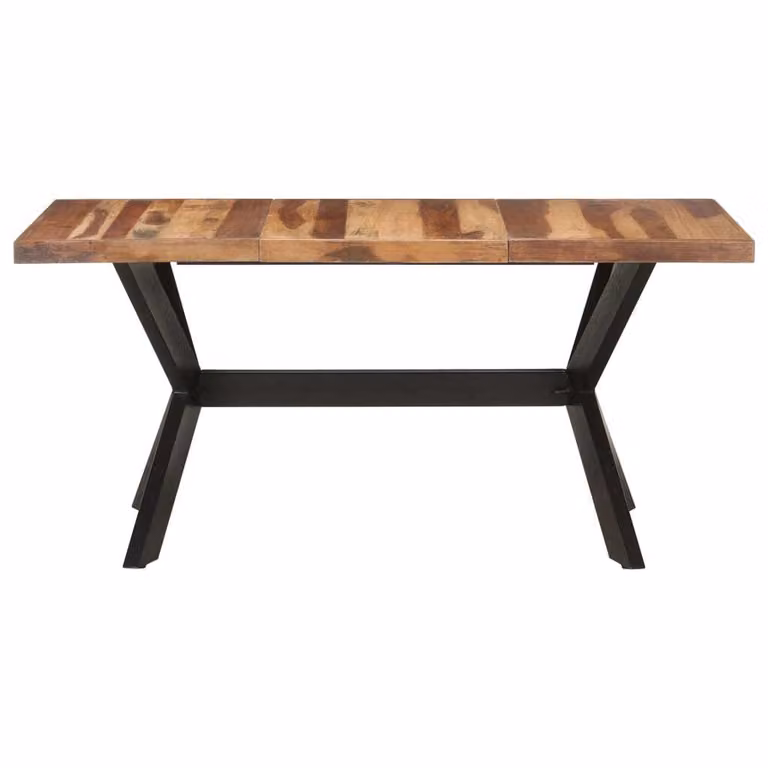 Tavolo da Pranzo 160x80x75 cm Legno Massello con Finitura Ambra