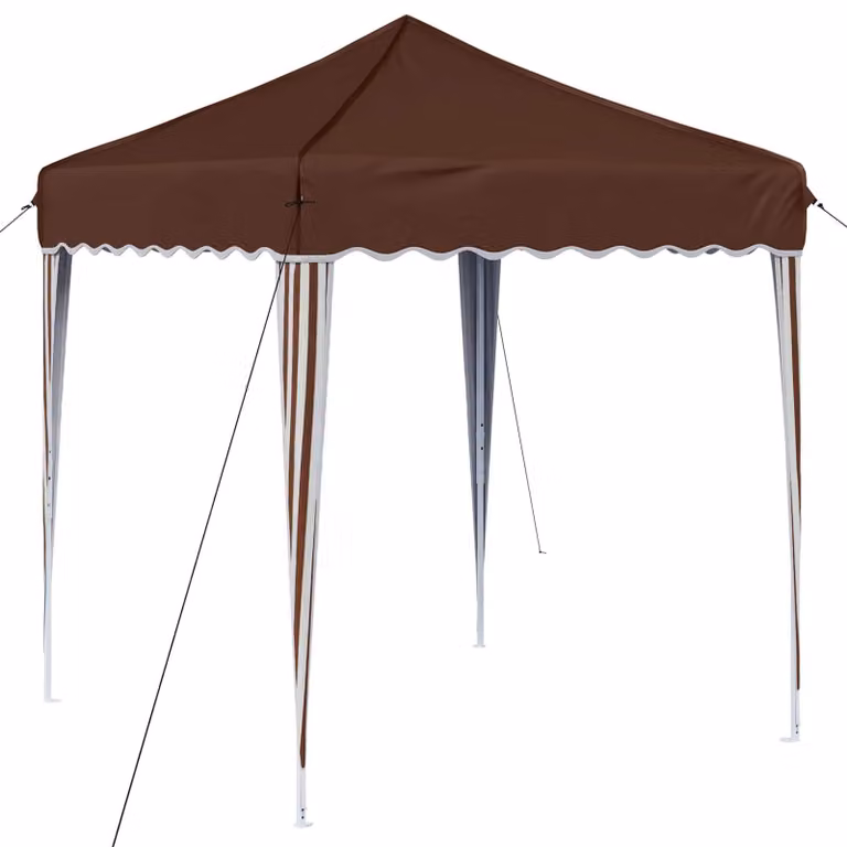 Tenda per feste a pop-up 195 x 195 x 245 cm Marrone