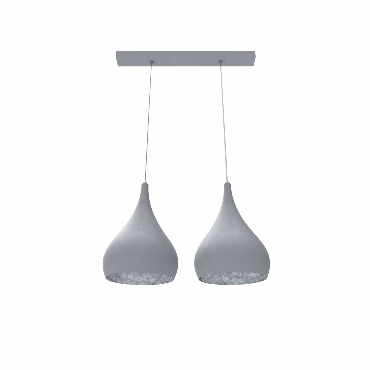Lampada A Sospensione Calice Lineare X2 Monocolore Opaca