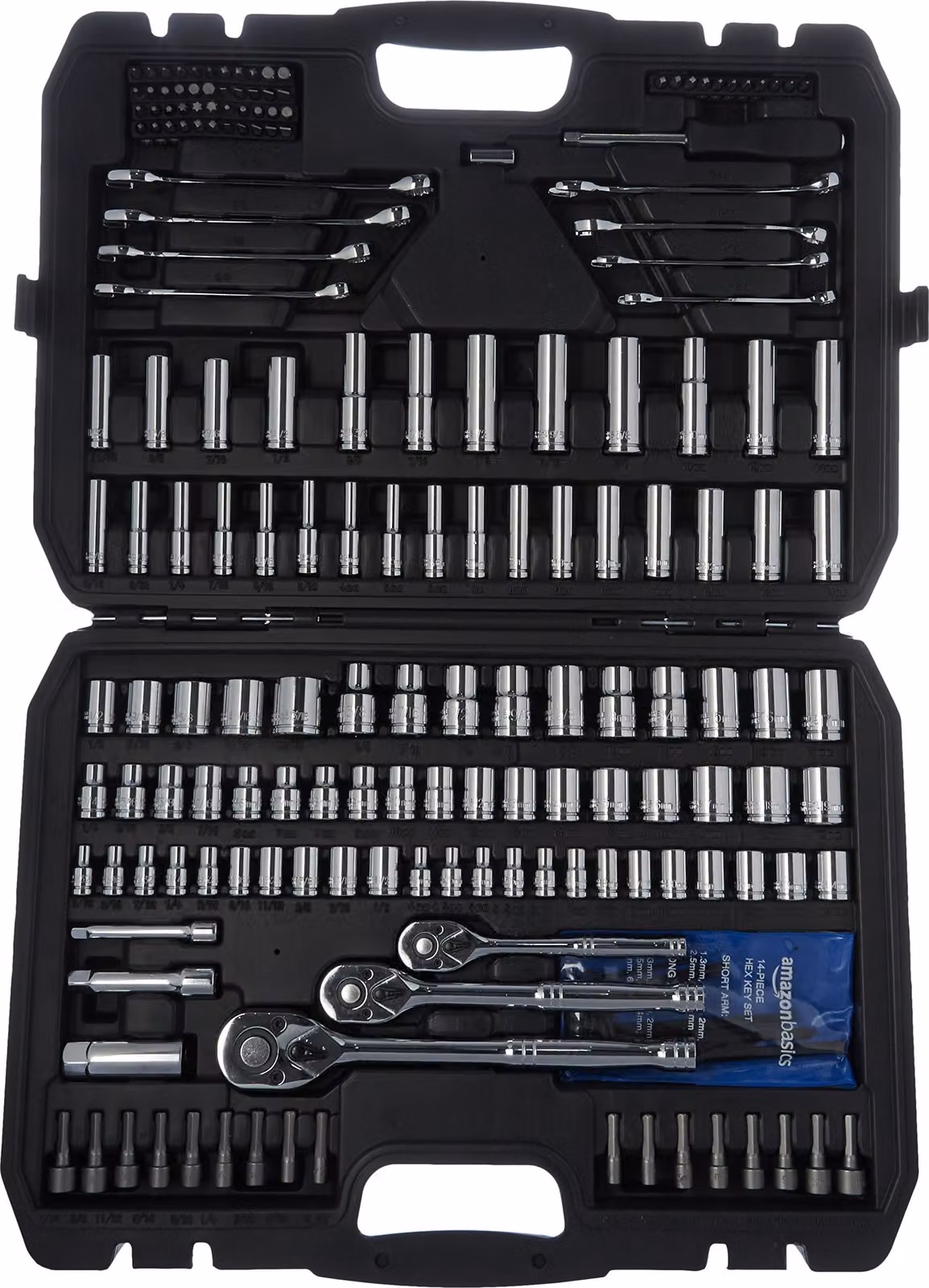 Set di chiavi a bussola Amazon Basics (201 pezzi)