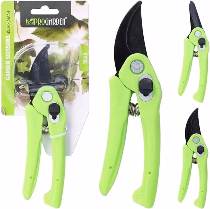 Cesoie da giardino da 17 cm per arbusti, fiori e rami - Ergonomiche e versatili con lama dritta/curva