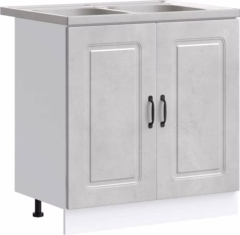 Mobile da cucina Kalmar Grigio cemento 80 x 46 x 81,5 cm
