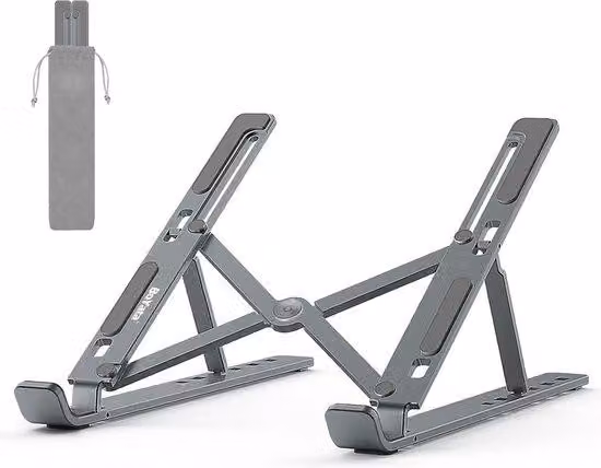 Supporto per laptop Famanu, ergonomico e regolabile, colore nero