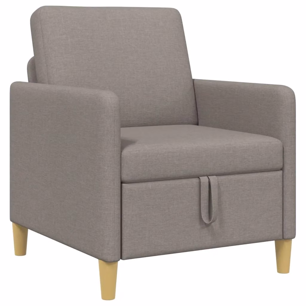 Divano beige con struttura in metallo e rivestimento in tessuto vidaXL L: 78 cm, P: 72 cm, H: 87 cm – 2