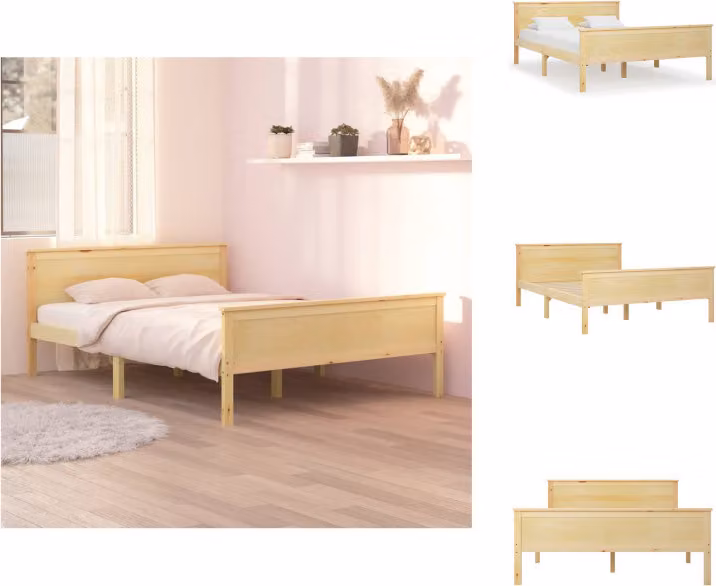 vidaXL Letto in legno massiccio di pino 120x200 cm - Letti e strutture letto